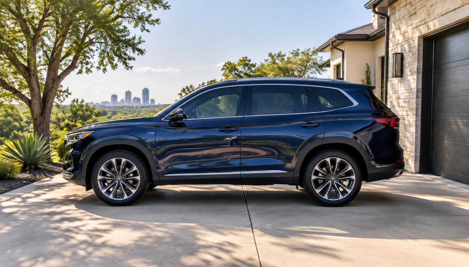 The same SUV spotless and gleaming after a Suds & Speed detail